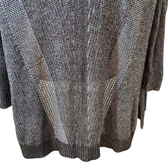 American eagle‎ grey open weave pockets Cardigan size medium - Picture 3 of 7